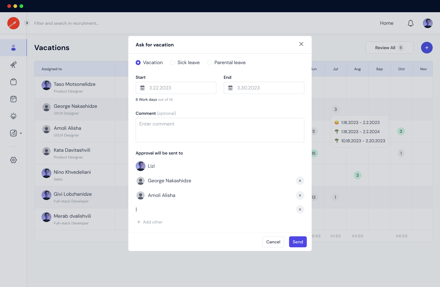 Efficiently manage billable employee time offs and impacted invoices